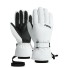 Teplé zimní rukavice Lyžařské unisex rukavice Sněhové rukavice pro muže i ženy Voděodolné prodyšné rukavice na lyže a snowboard bílá