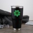 Thermobecher mit Blume schwarz