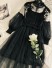 Tiulowa sukienka z koronką czarny