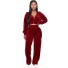 Top și pantaloni de trening pentru femei B934 burgundy