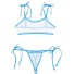 Transparenter BH und Tanga für Damen P1098 hellblau