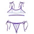 Transparenter BH und Tanga für Damen P1098 lila