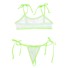 Transparenter BH und Tanga für Damen P1098 neongrün