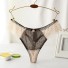 Transparenter Damen-Tanga beige