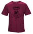 Tricou bărbătesc cu imprimeu - Pug cu mreană J975 burgundy