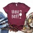 Tricou de damă cu imprimeu amuzant de vin B315 burgundy