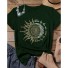 Tricou de damă cu imprimeu B196 verde inchis