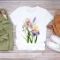 Tricou de damă cu imprimeu de flori B374 22