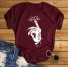 Tricou de damă cu motiv de mână burgundy