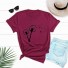 Tricou de damă cu păpădie burgundy