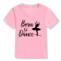 Tricou de fată cu balerină roz