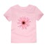 Tricou fetita cu imprimeu flori J3489 roz deschis