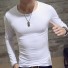 Tricou pentru bărbați cu mâneci lungi T2062 alb