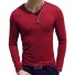 Tricou pentru bărbați cu mâneci lungi T2062 burgundy