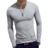 Tricou pentru bărbați cu mâneci lungi T2062 gri