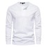 Tricou pentru bărbați cu mâneci lungi T2140 alb