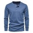 Tricou pentru bărbați cu mâneci lungi T2140 albastru