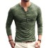 Tricou pentru bărbați cu mâneci lungi T2158 verde armată
