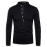 Tricou pentru bărbați cu mâneci lungi T2222 negru