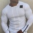 Tricou pentru bărbați cu mâneci lungi T2229 alb