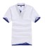 Tricou polo Jay J3518 pentru bărbați albastru alb