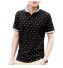 Tricou polo pentru bărbați cu ancore J2608 negru