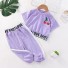 Tricou și pantaloni pentru fete L1188 violet deschis