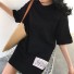 Tricou supradimensionat de damă A1244 negru