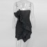 Třpytivé šaty bez ramínek černá