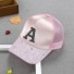 Trucker-Cap für Kinder mit dem Buchstaben T897 rosa