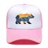 Trucker-Cap mit einem Bären rosa