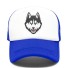 Trucker-Cap mit einem Wolf blau