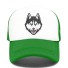 Trucker-Cap mit einem Wolf grün