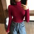 Turtleneck pentru femei G203 burgundy