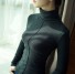 Turtleneck pentru femei G215 negru