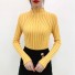 Turtleneck pentru femei G373 galben