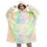 Übergroße Sweatshirtdecke mit Ärmeln P3996 regenbogen