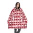 Übergroße Sweatshirtdecke mit Ärmeln P3998 rot