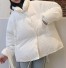 Übergroße Winterjacke für Damen weiß