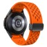 Uhrenarmband für Samsung Galaxy Watch 4/5/6, 40 mm, Silikon-Uhrenarmband mit schwarzer Schnalle orange