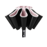 Umbrelă complet automată cu dungi reflectorizante roz deschis