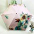 Umbrelă pentru femei cu flori T1415 roz deschis