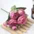 Umelá kytice pivoniek tmavo ružová
