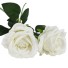Umělá růže 2 ks bílá