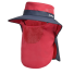 Unisex klobouk s ochranou proti slunci červená