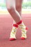 Unisex ponožky - Kačenky bílá