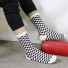 Unisex ponožky - Šachovnica biela