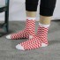 Unisex ponožky - Šachovnice červená
