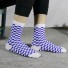 Unisex-Socken – Schachbrettmuster blau