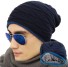 Unisex zimná pletená čiapka vo viacerých farbách modrá